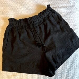 Abercrombie & Fitch Black Linen Shorts